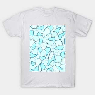 Unique Military Camouflage Army Blue Aqua Camo Pattern T-Shirt